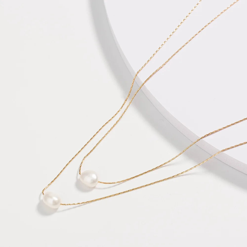Luna Pearl Layered Necklace