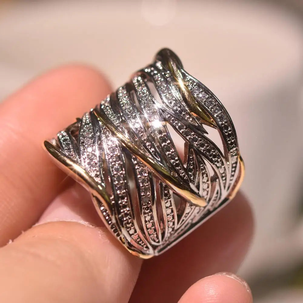Aurora Wave 925 Sterling Silver Ring