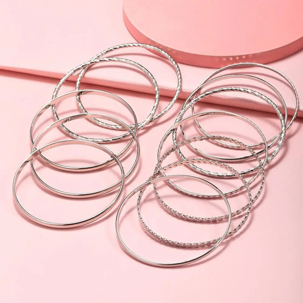Bohemian Multi-Layer Bangle Set (12 Pieces)