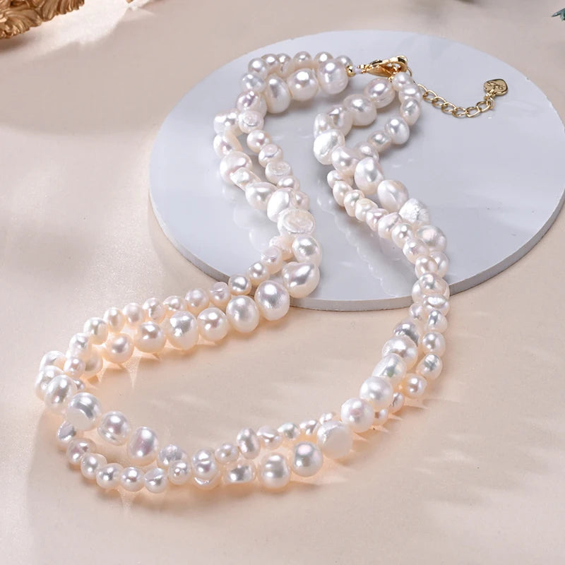 Celeste Layered Pearl Necklace