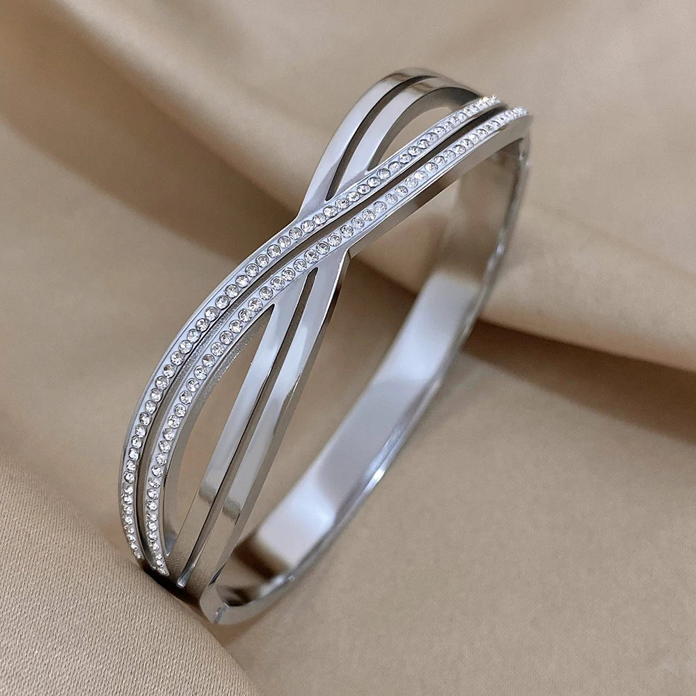 Eclipse Dual-Tone Stainless Steel Cuff