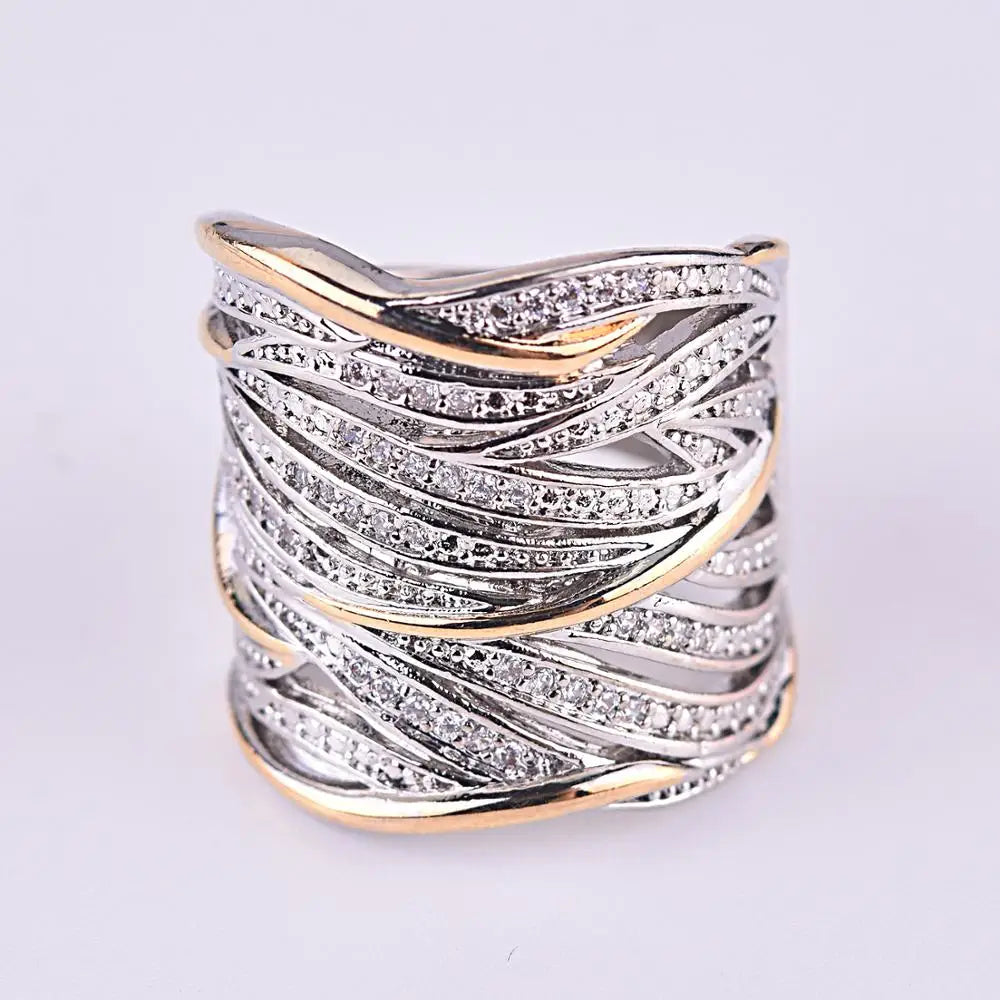 Aurora Wave 925 Sterling Silver Ring