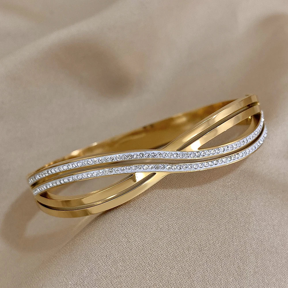Eclipse Dual-Tone Stainless Steel Cuff