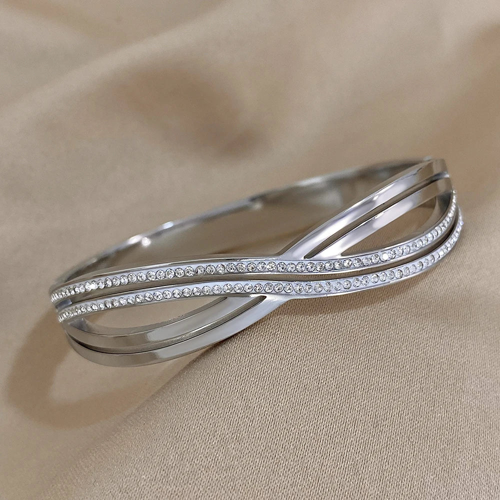 Eclipse Dual-Tone Stainless Steel Cuff