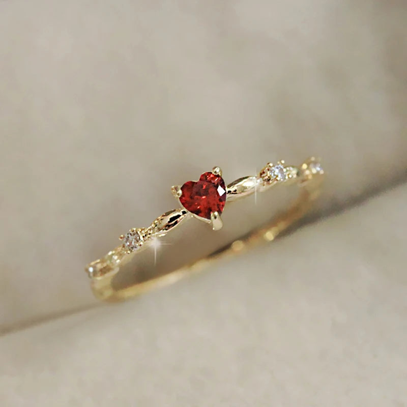 Scarlet Heart Gold Ring