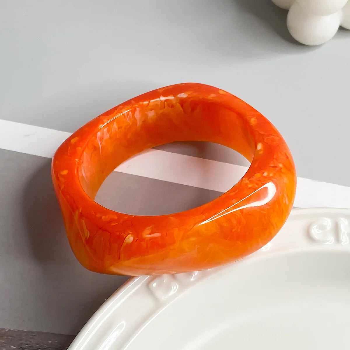 Vintage Resin Cuff Bangle Set
