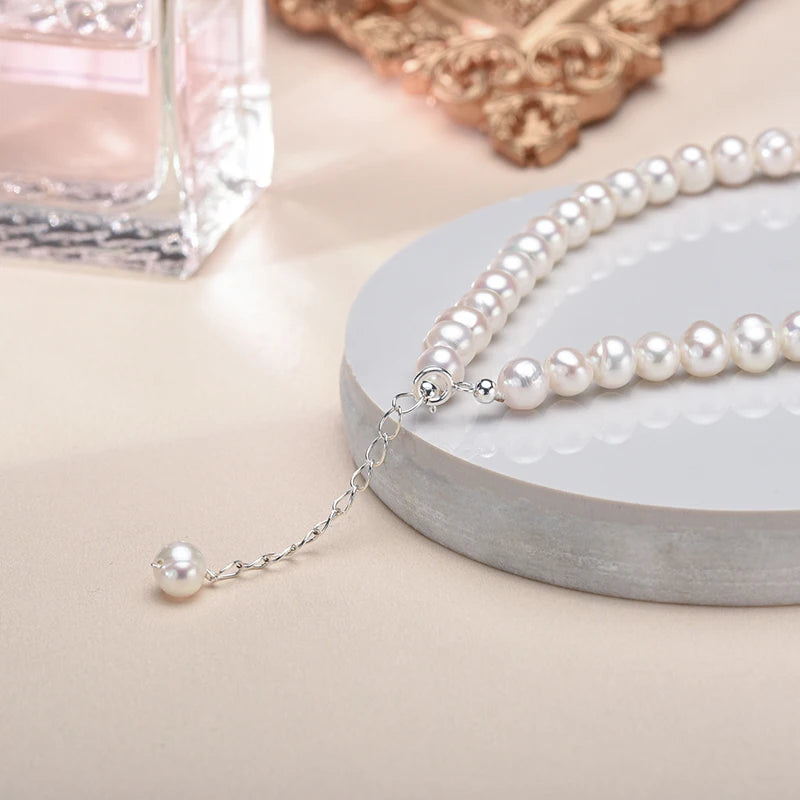 Sterling Silver Freshwater Pearl Bracelet (925)