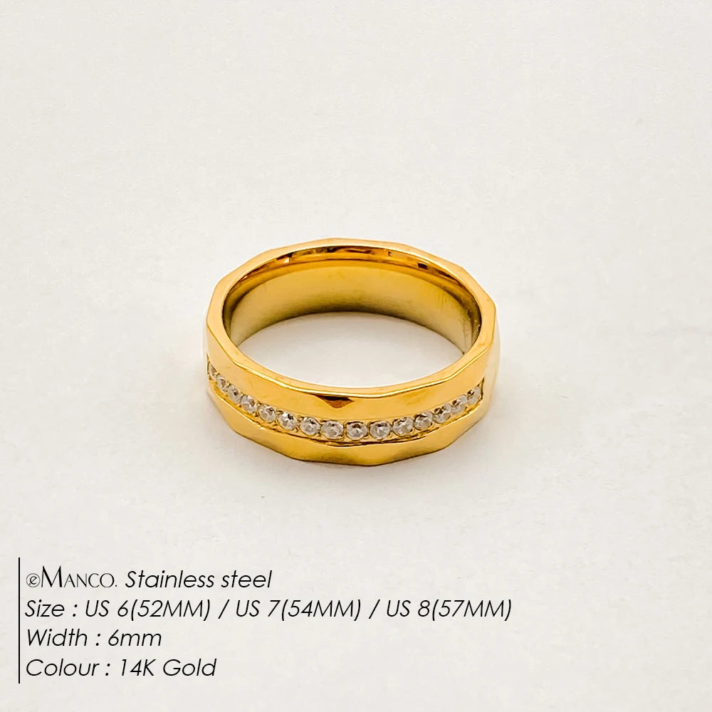 Aurora 14K Gold-Plated Steel Band