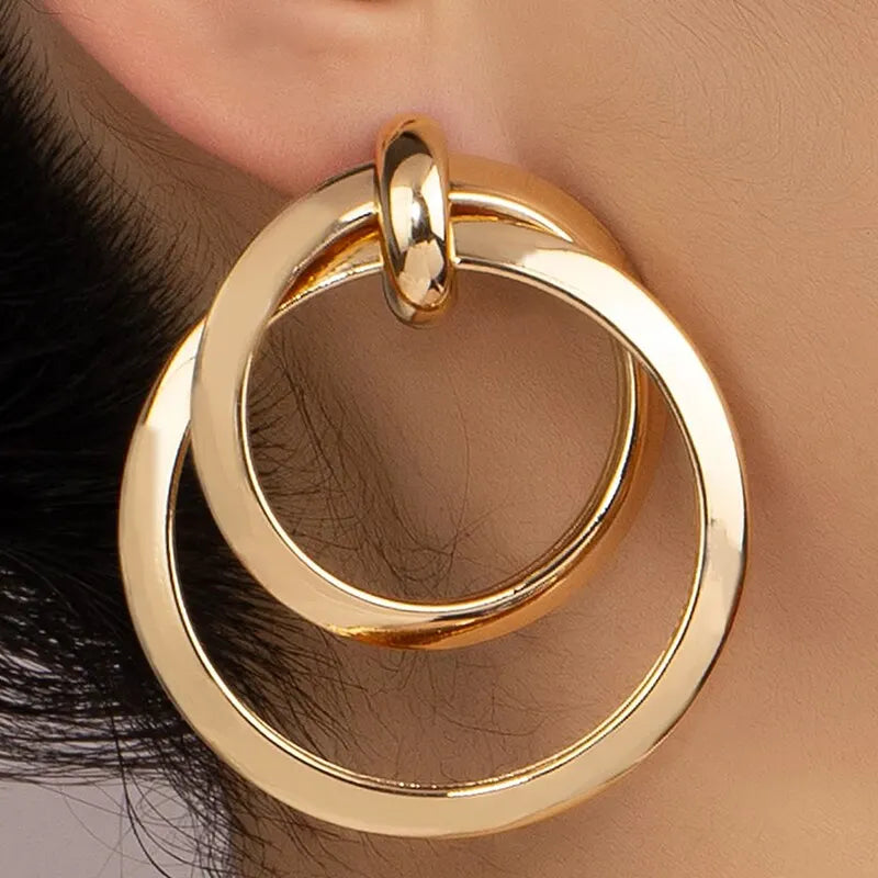 Golden Loop Elegance Earrings