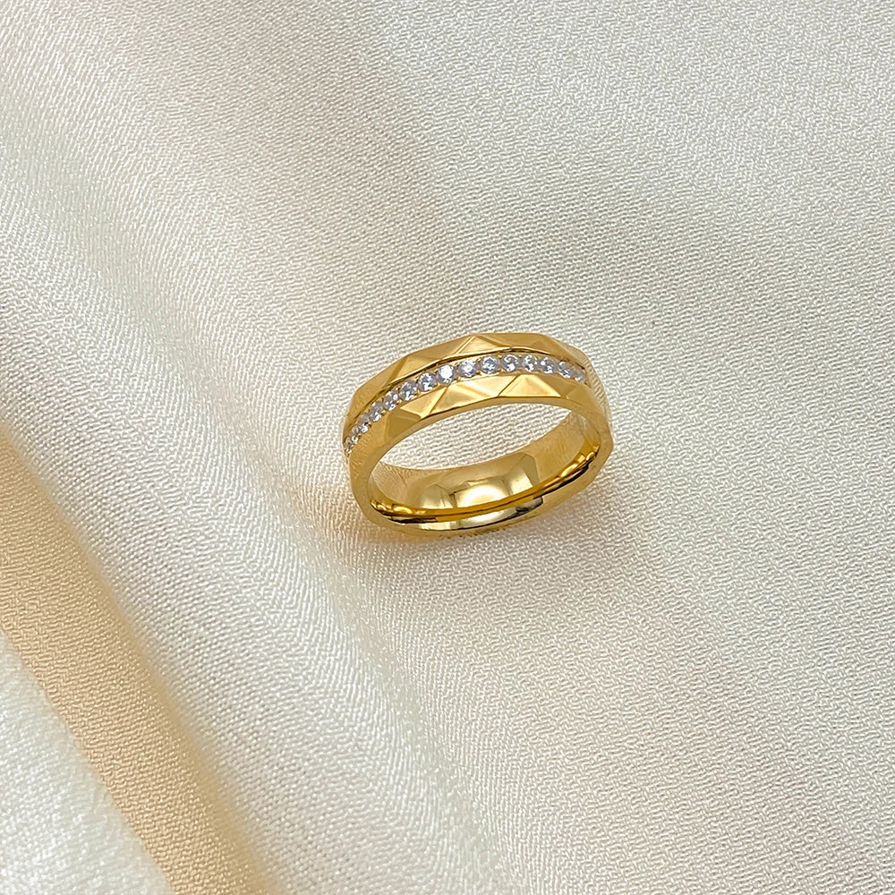 Aurora 14K Gold-Plated Steel Band