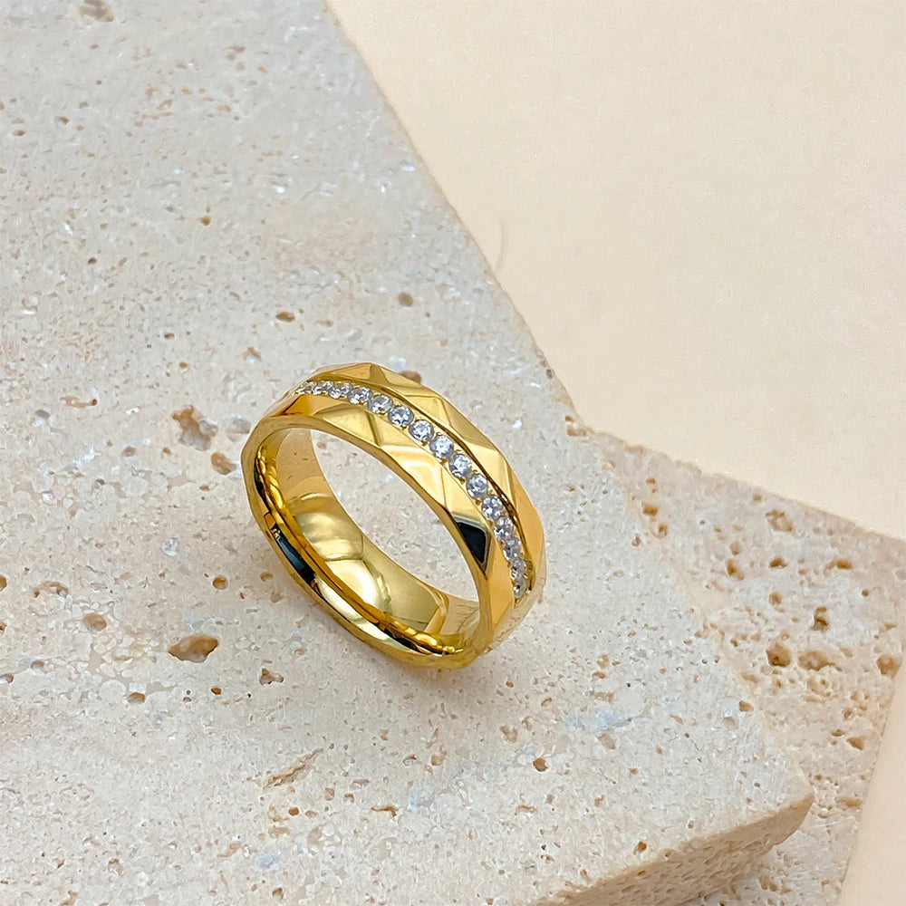 Aurora 14K Gold-Plated Steel Band