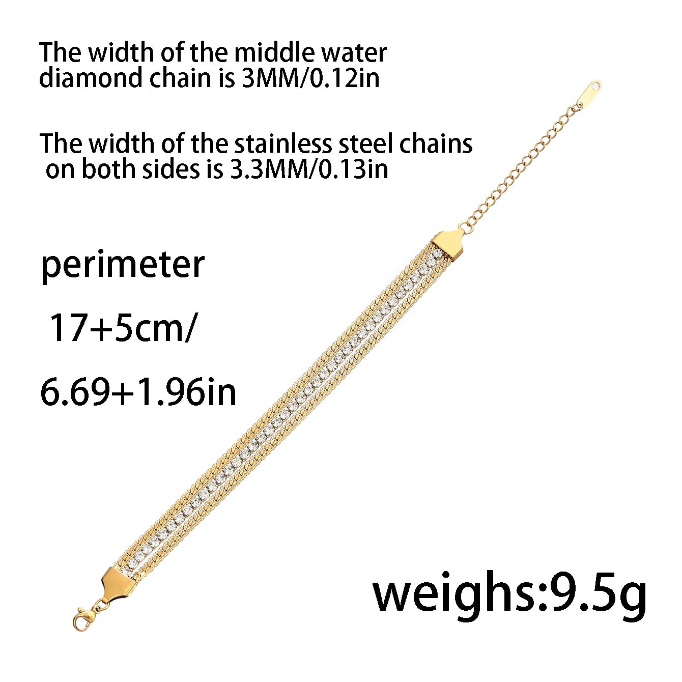 The Solara Luxe Tri-Layer Bracelet