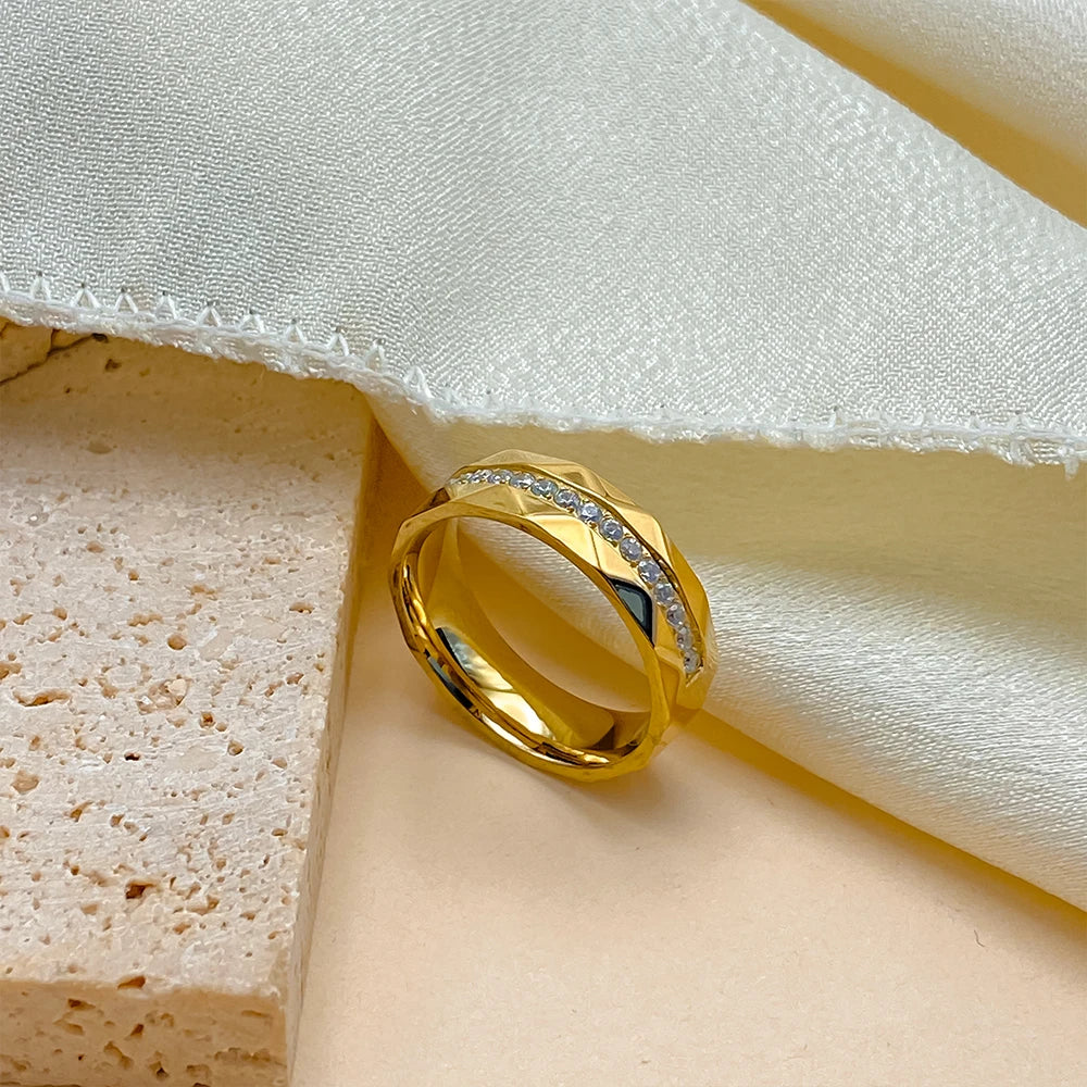 Aurora 14K Gold-Plated Steel Band