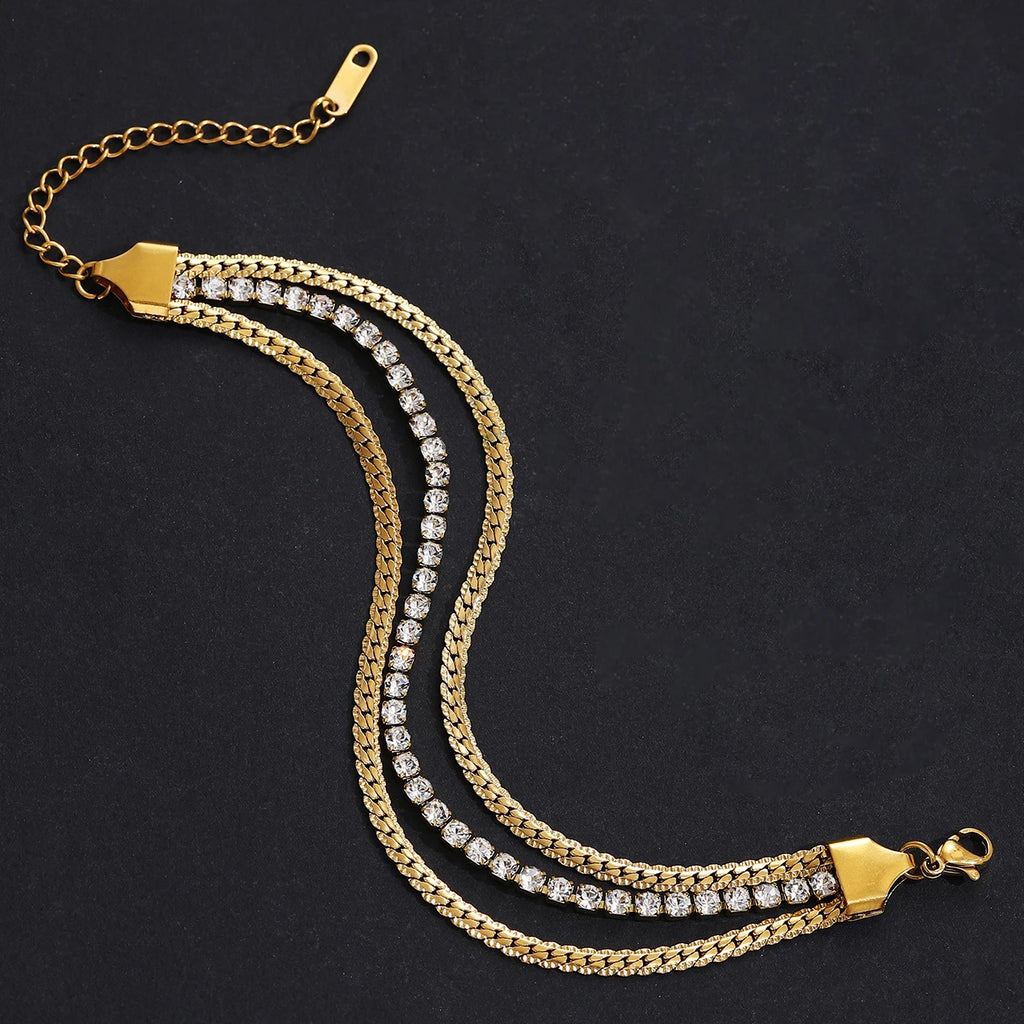 The Solara Luxe Tri-Layer Bracelet