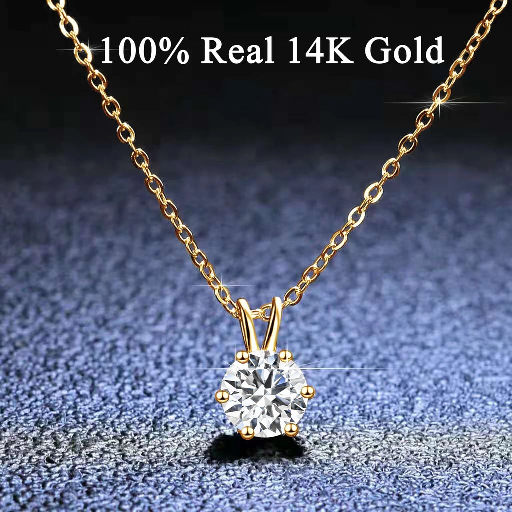 Lustre 14K Gold Diamond Necklace