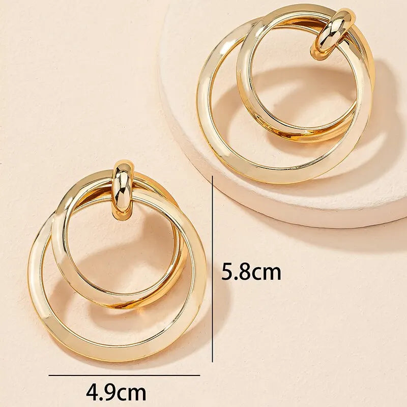 Golden Loop Elegance Earrings