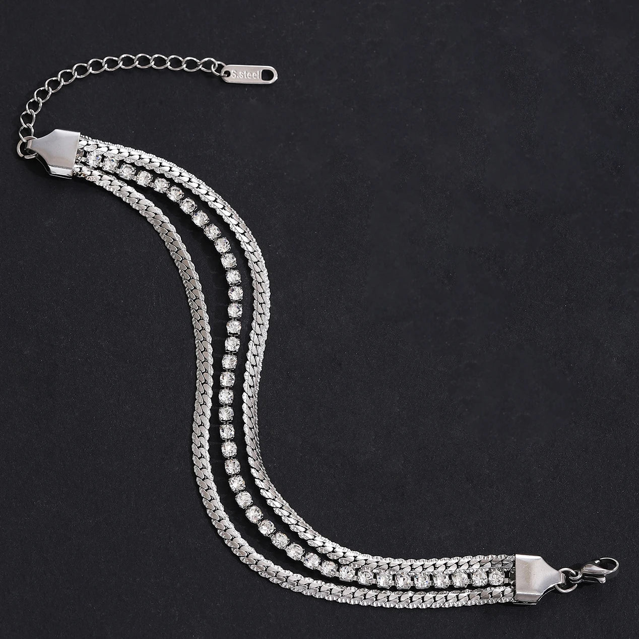 The Solara Luxe Tri-Layer Bracelet