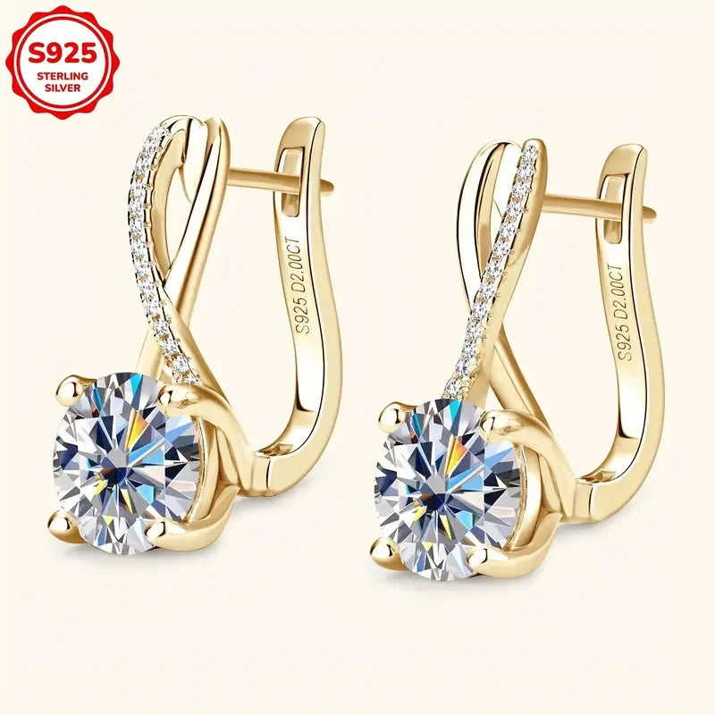 Aurora Sparkle 925 Gold Earrings
