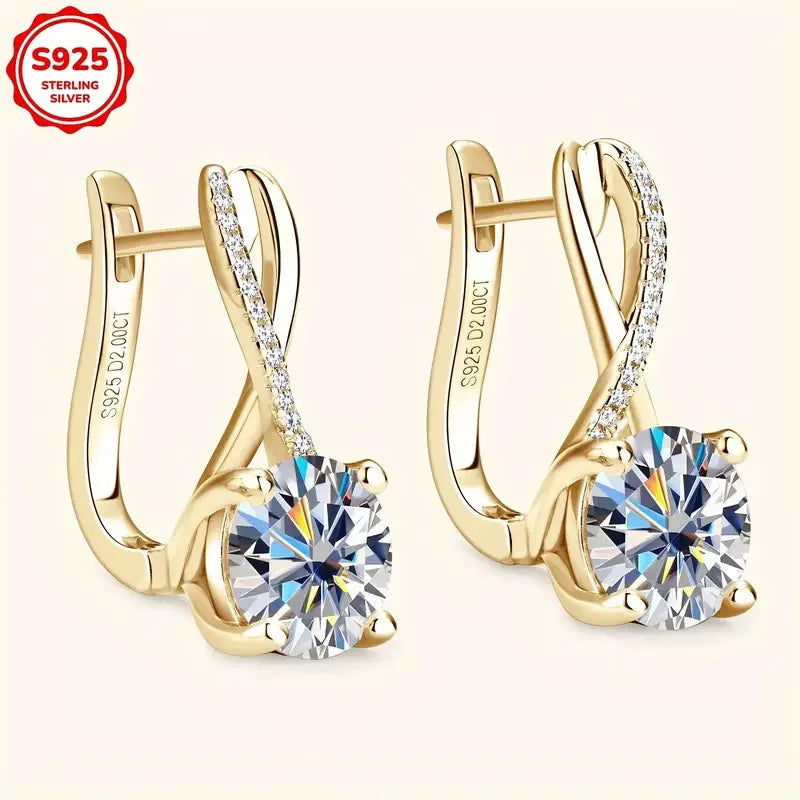 Aurora Sparkle 925 Gold Earrings