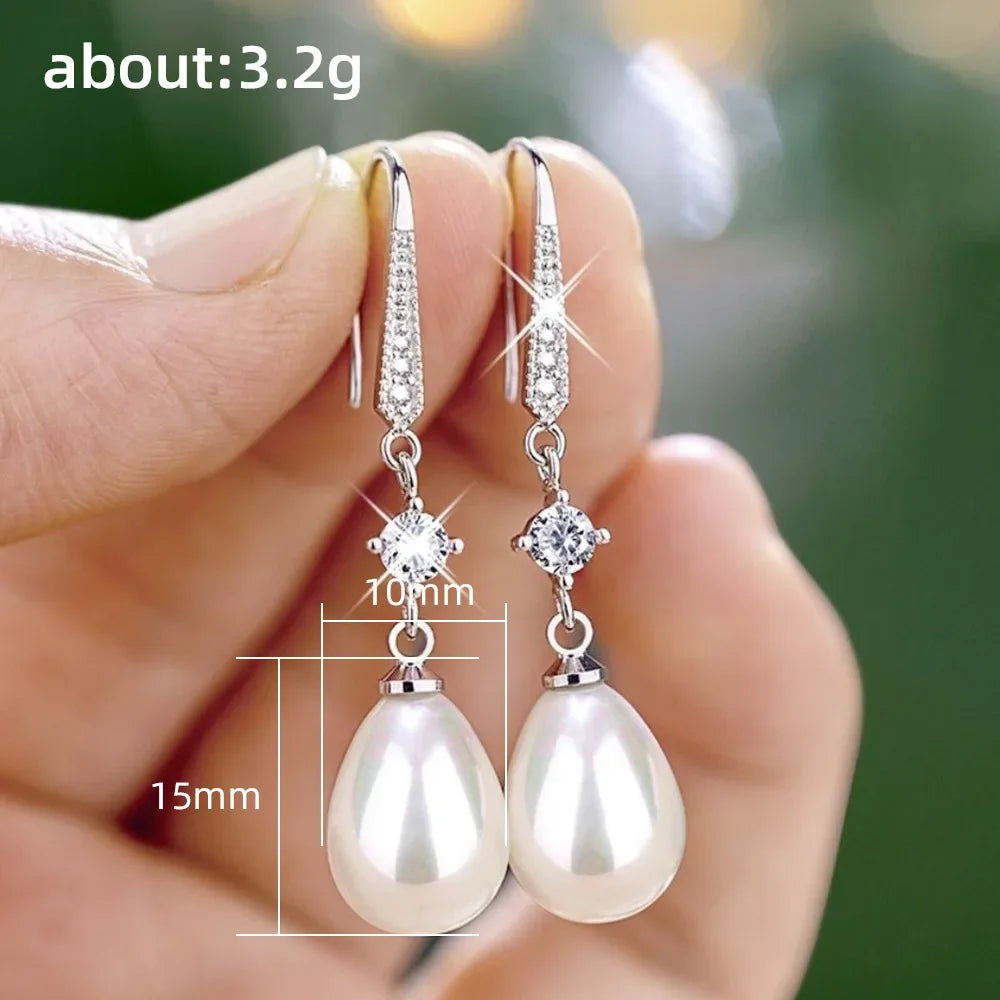 Aurora Pearl Drop Earrings