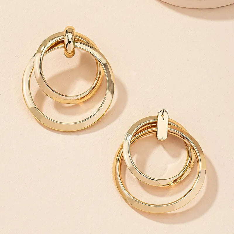 Golden Loop Elegance Earrings